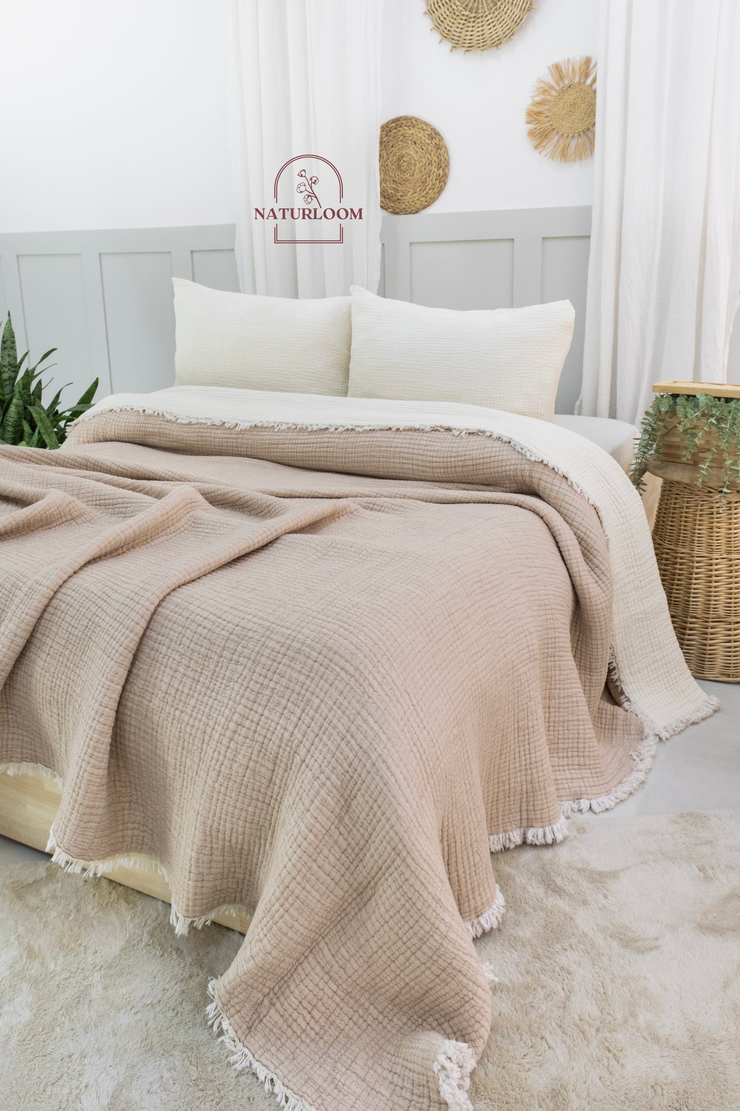 Luxury natural muslin quilt